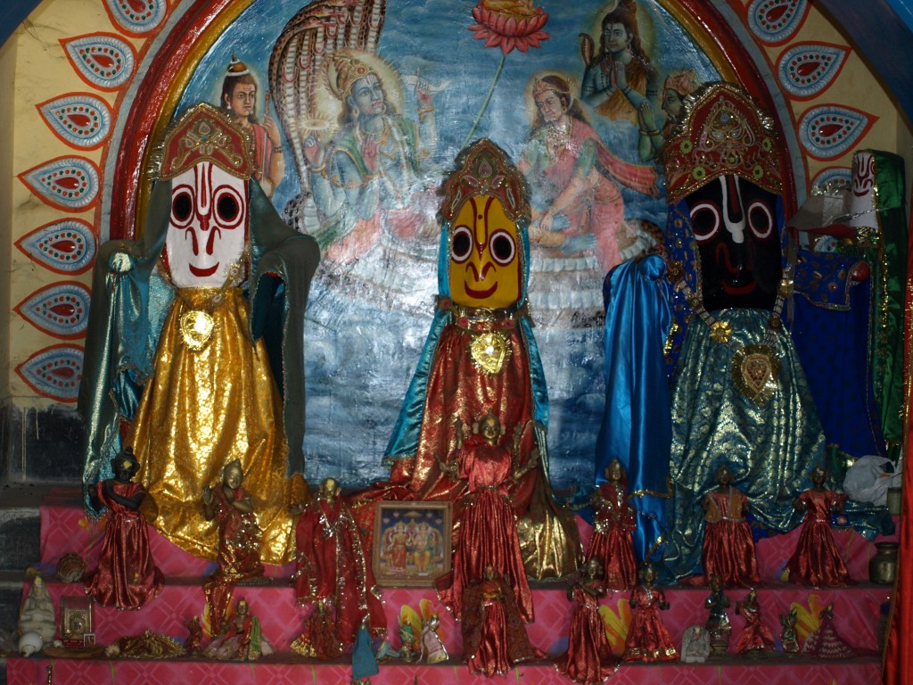 Deities of Shri Jaganath, Balarama and Subadhra at Kasthani Ghat Munger