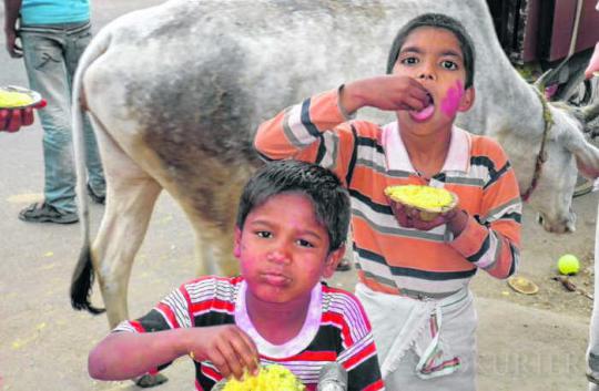 Kinder in Vrindavan